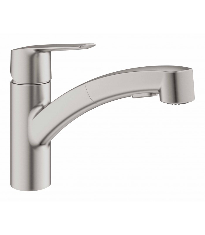 Compra online Grohe QUICKFIX Start | Grifo de fregadero 1/2" con teleducha | Supersteel (30531DC1) en oferta al mejor precio