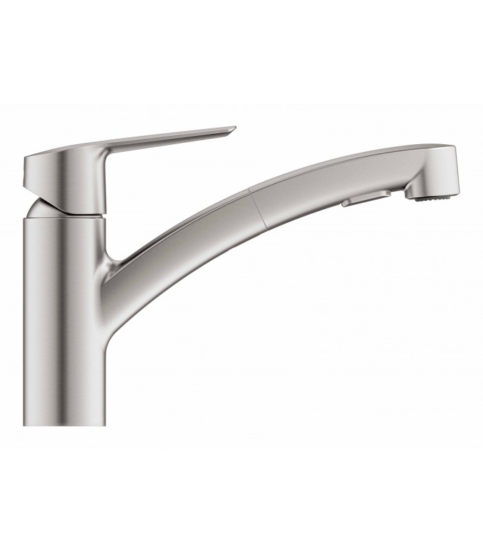 Compra online Início QUICKFIX da Grohe | Torneira de pia de 1/2" com chuveiro de mão | Supersteel (30531DC1) en oferta al mejor precio