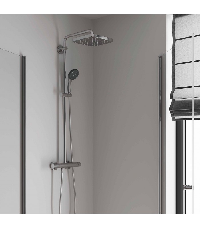 Compra online Sistema de chuveiro Grohe Vitalio Start System 250 Cube com termostato integrado (26697000) en oferta al mejor precio