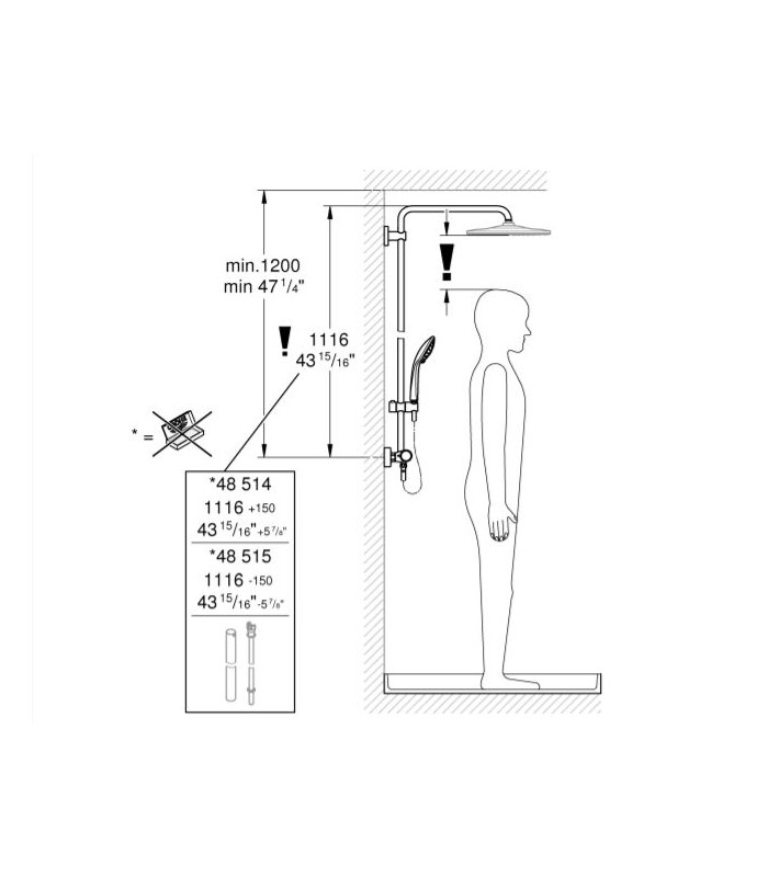 Compra online Sistema de chuveiro Grohe Vitalio Joy System 310 com termostato| 26400001 |Chuveiro de mão com 3 jatos (26698000) en oferta al mejor precio
