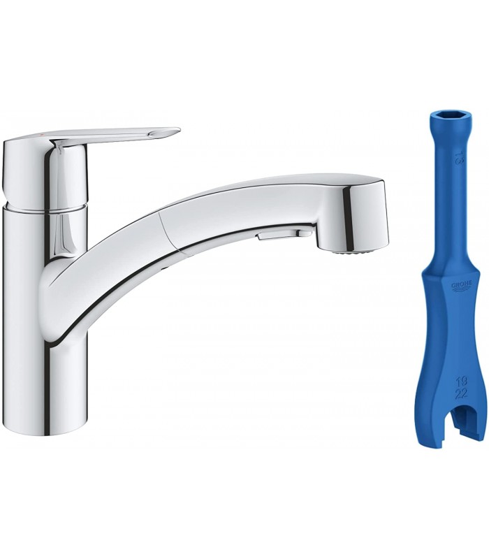 Compra online Início QUICKFIX da Grohe | Torneira de pia de 1/2" com chuveiro de mão | Cromado (30531001) en oferta al mejor precio