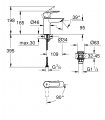Grohe QUICKFIX Start | Grifo de lavabo 1/2" Tamaño S | Cromado (23551002)