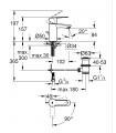 Misturador monocomando para lavatório Grohe Eurostyle Cosmopolitan de abertura fria 2337420E