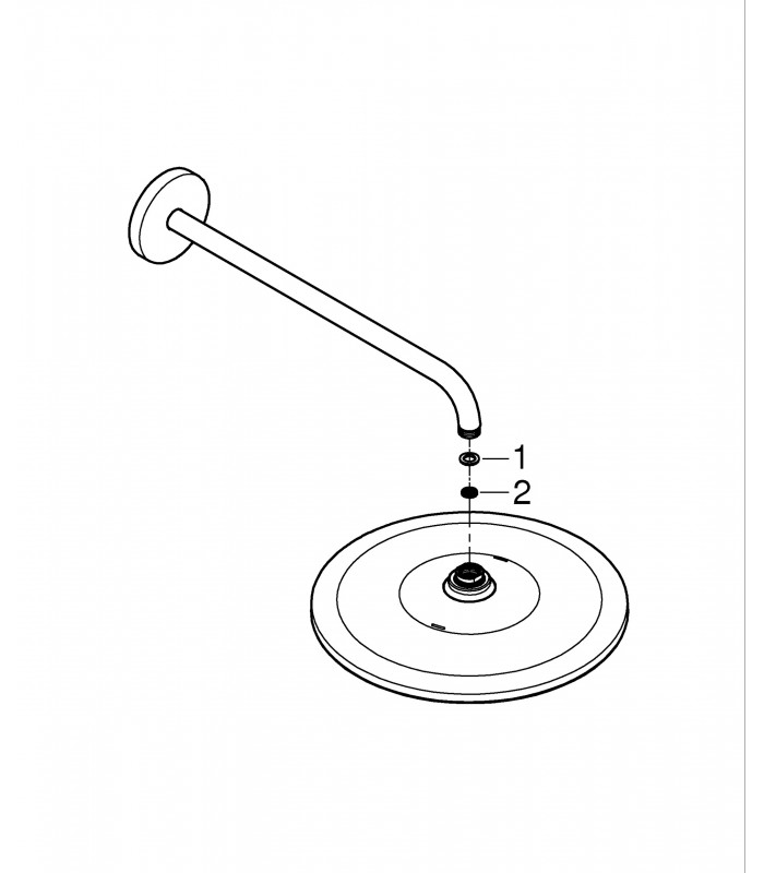 Compra online Chuveiro de parede com braço 422 mm Grohe Rainshower Mono 310 26558000 en oferta al mejor precio