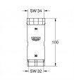 Recambios profesionales GROHE Llave De Tubo P.Termost.G-1000/2000/3000