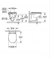Sanita suspensa Grohe Bau com assento Slim, softclose e sem aro 39899000