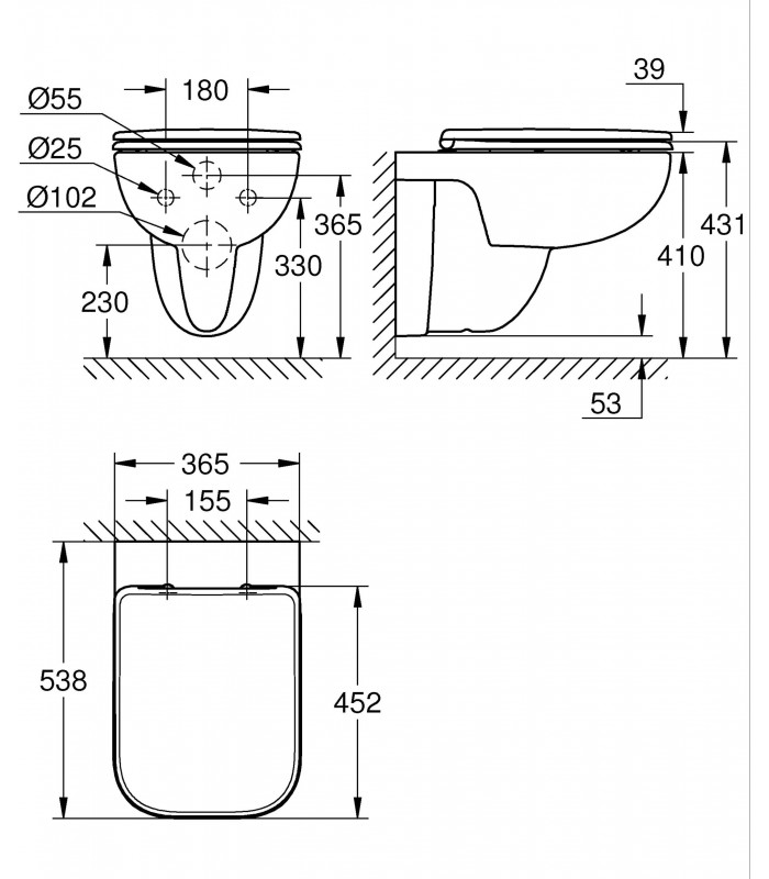 Compra online Grohe Inodoro Start Edge para cisterna empotrada y rimless 39815000 en oferta al mejor precio