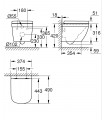 Sanita suspensa Grohe Euro com assento softclose, sem aro e Triple Vortex 39693000