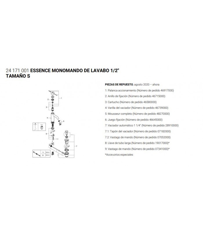 Compra online Grifo para lavabo monomando Essence Grohe (24171001) en oferta al mejor precio