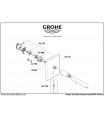 Peças de reposição profissionais GROHE Placa de aço inoxidável com eletrônica para 36242Sd