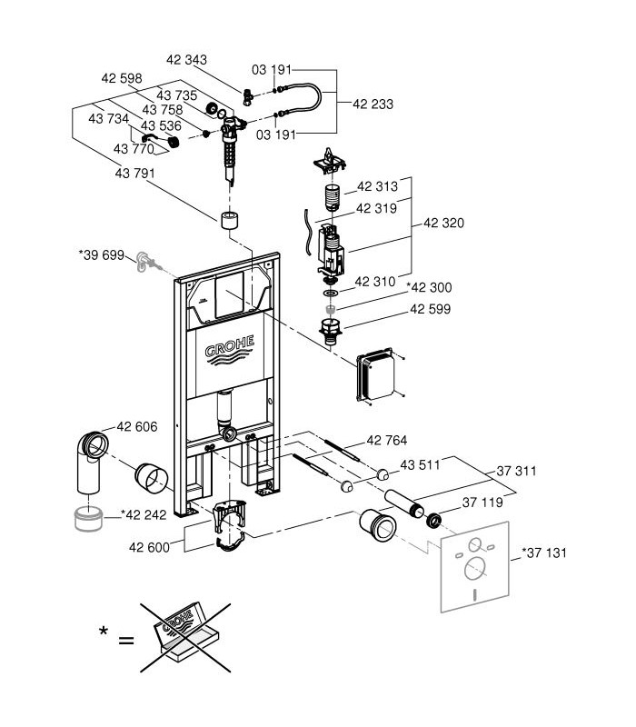Compra online Sistema para WC GROHE Rapid SL Slim (39687000) en oferta al mejor precio