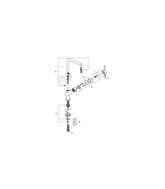 Compra online Grifo de cocina Grohe Minta monomando fregadero Grafito brillo (31375A00) en oferta al mejor precio