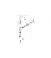 Torneira misturadora de cozinha Grohe Minta monocomando para pia Grafite brilhante (31375A00)