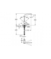 Torneira misturadora de cozinha Grohe Minta monocomando para pia Grafite brilhante (31375A00)
