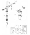 Torneira de cozinha GROHE Blue Pure StartCurve com bico em U (30596000)