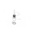 Grohe Essentials Suporte de escova de vaso sanitário de parede dourado escovado (40374GN1)