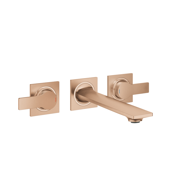Compra online Torneira misturadora de banheiro Grohe Allure misturadora de lavatório de parede bica de 220 mm (20193DL2) Ouro escovado en oferta al mejor precio