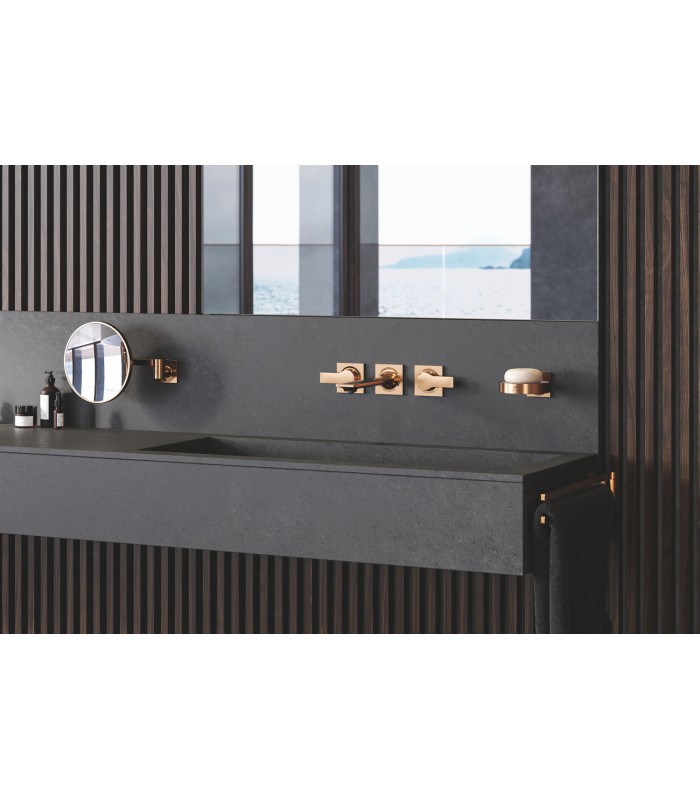 Compra online Torneira misturadora de banheiro Grohe Allure misturadora de lavatório de parede bica de 220 mm (20193DL2) Ouro escovado en oferta al mejor precio
