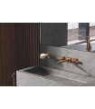 Torneira misturadora de banheiro Grohe Allure misturadora de lavatório de parede bica de 220 mm (20193DL2) Ouro escovado