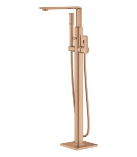 Torneira de chuveiro de banheira monocomando Grohe Allure montada no chão (25222DL1) ouro escovado