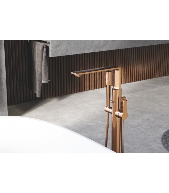 Compra online Torneira de chuveiro de banheira monocomando Grohe Allure montada no chão (25222DL1) ouro escovado en oferta al mejor precio