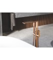 Torneira de chuveiro de banheira monocomando Grohe Allure montada no chão (25222DL1) ouro escovado