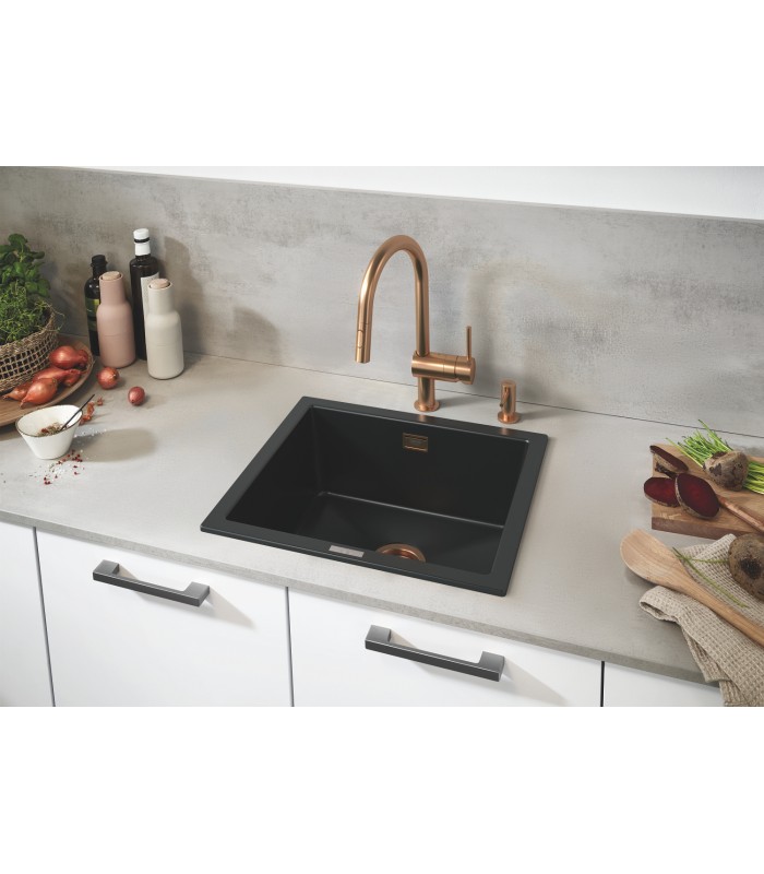 Compra online Dispensador de sabonete Grohe Cosmopolitan escovado Warm Sunset (cobre escovado) (40535DL0) en oferta al mejor precio