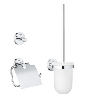 Grohe Essentials Conjunto de acessórios para banheiro 3 em 1 cromado (40407001)