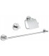 Grohe Essentials Conjunto de acessórios para banheiro 3 em 1 cromado (40775001)