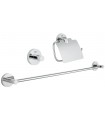 Grohe Essentials Conjunto de acessórios para banheiro 3 em 1 cromado (40775001)