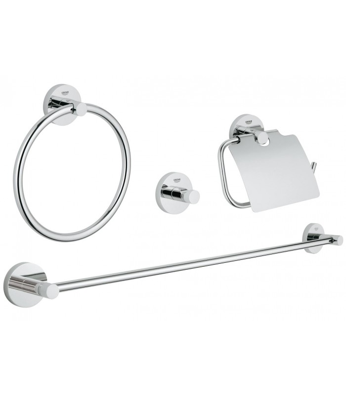 Compra online Grohe Essentials Conjunto de accesorios de baño 4 en 1 Cromo (40776001) en oferta al mejor precio