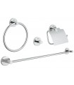 Grohe Essentials Conjunto de acessórios para banheiro 4 em 1 cromado (40776001)