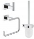 Grohe Essentials Cube 3 em 1 Conjunto de acessórios para banheiro cromado (40757001)