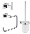 Grohe Essentials Cube 3 em 1 Conjunto de acessórios para banheiro cromado (40757001)