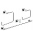 Grohe Essentials Cube 4 em 1 Conjunto de acessórios para banheiro cromado (40778001)