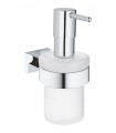 Grohe Essentials Cube Dispensador de jabón con soporte mural Cromo (40756001)