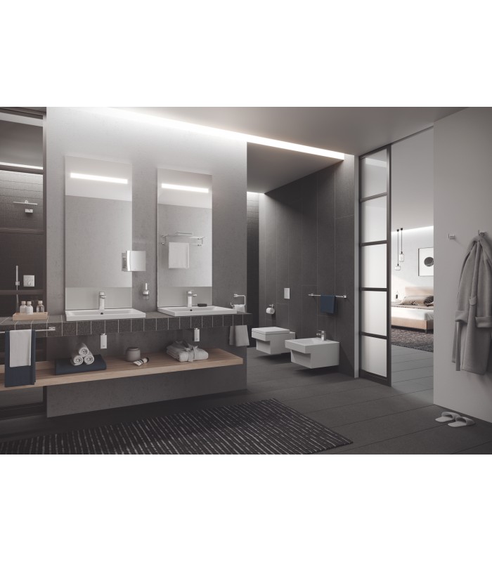 Compra online Grohe Essentials Cube Dispensador de jabón con soporte mural Cromo (40756001) en oferta al mejor precio