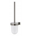 Grohe Essentials Cube Suporte para escova de vaso sanitário de parede Grafite duro escovado (40513AL1)