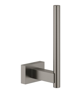 Grohe Essentials Cube Suporte para rolo de papel higiênico de parede Grafite duro escovado (40623AL1)