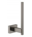 Grohe Essentials Cube Suporte para rolo de papel higiênico de parede Grafite duro escovado (40623AL1)