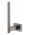 Grohe Essentials Cube Suporte para rolo de papel higiênico de parede Grafite duro escovado (40623AL1)