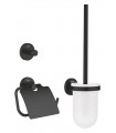 Grohe Start 3 em 1 Conjunto de acessórios para banheiro preto fosco (412042430)