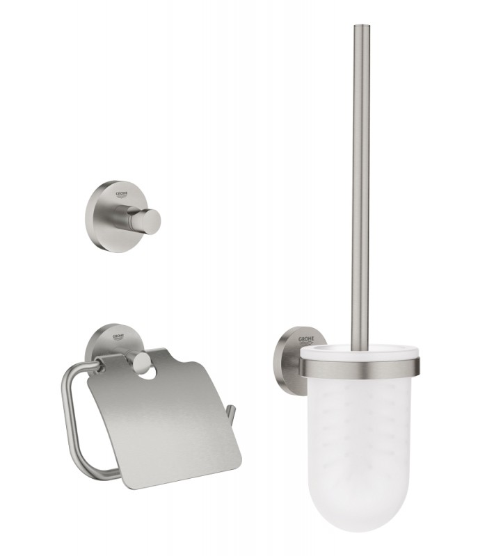 Compra online Grohe Start Conjunto de accesorios de baño 3 en 1 Supersteel (41204DC0) en oferta al mejor precio