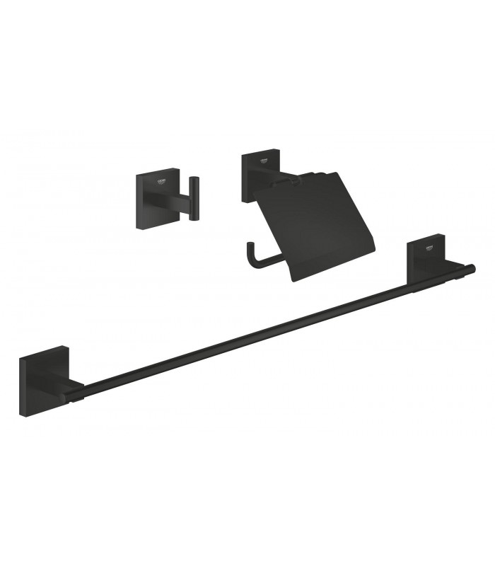 Compra online Grohe Start Cube 3 em 1 Conjunto de acessórios para banheiro preto fosco (411242430) en oferta al mejor precio