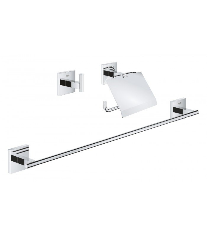Compra online Grohe Start Cube Conjunto de accesorios de baño 3 en 1 Cromo (41124000) en oferta al mejor precio