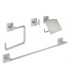 Grohe Start Cube Conjunto de accesorios de baño 4 en 1 Supersteel (41115DC0)