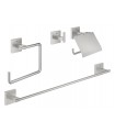 Conjunto de acessórios para banheiro Grohe Start Cube 4 em 1 Supersteel (41115DC0)