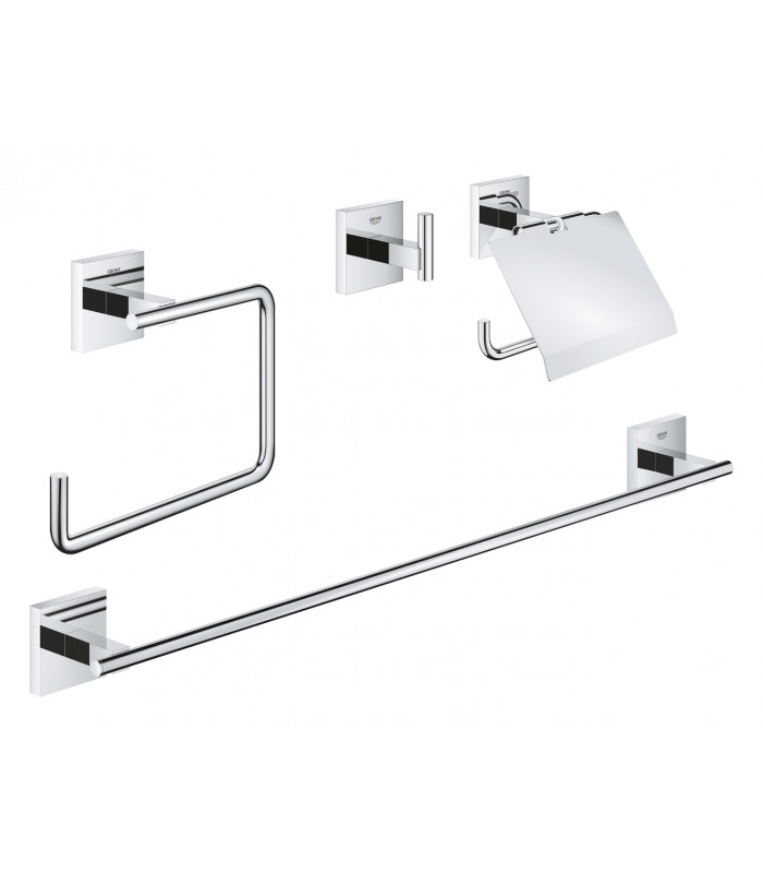 Compra online Grohe Start Cube Conjunto de accesorios de baño 4 en 1 Cromo (41115000) en oferta al mejor precio