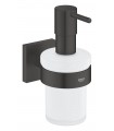 Grohe Start Cube Dispensador de jabón con soporte mural Negro mate (410982430)