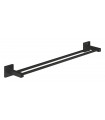 Toalheiro duplo Grohe Start Cube preto mate (411042430)